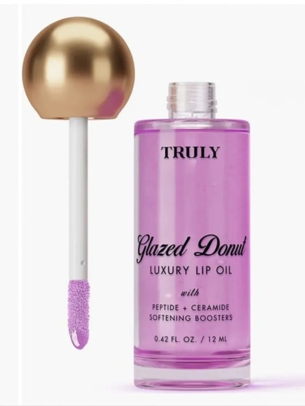 Truly Glazed Donut Luxury Peptide Plumping Lip Oil, NWT